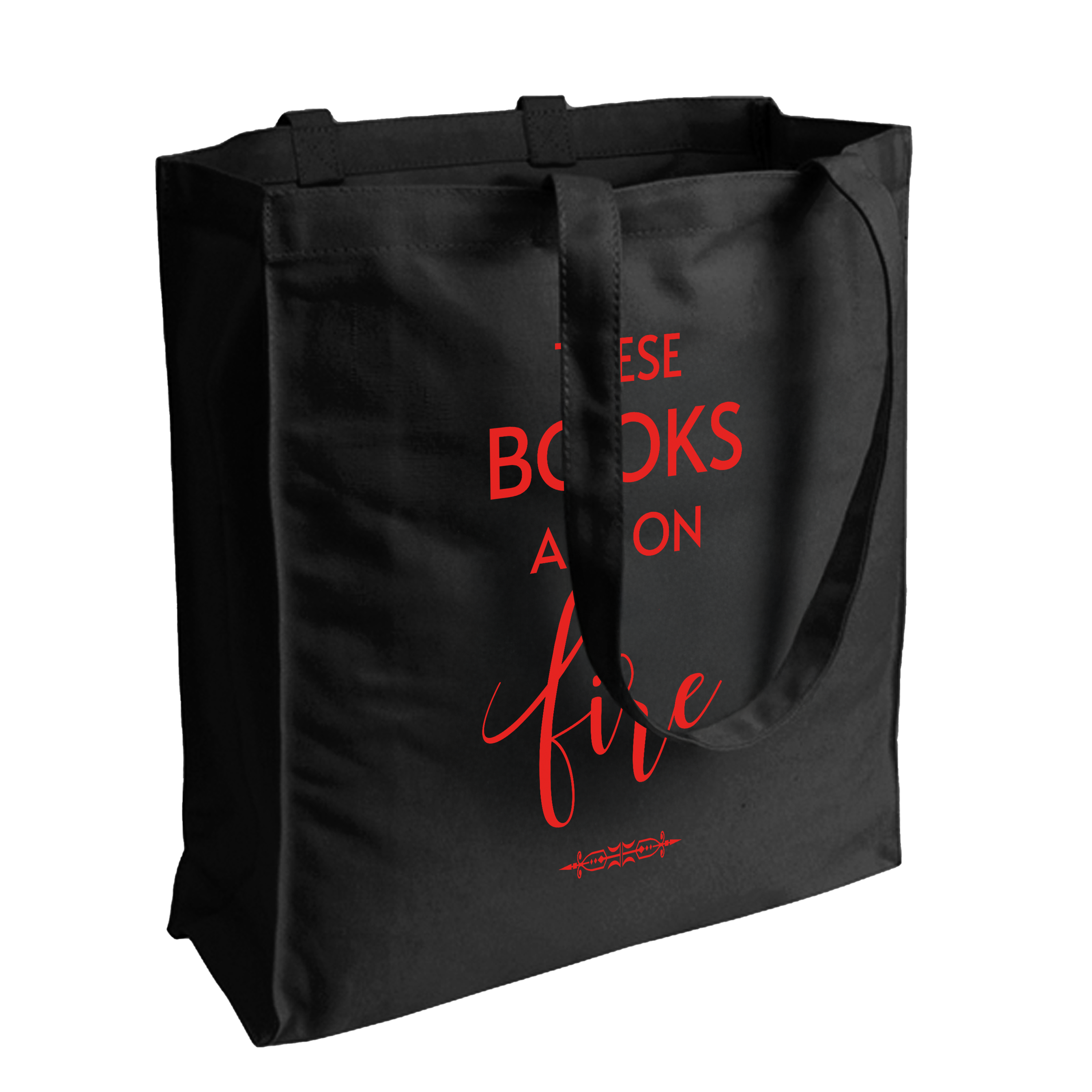 Canvastasche "THESE BOOKS ARE ON FIRE"